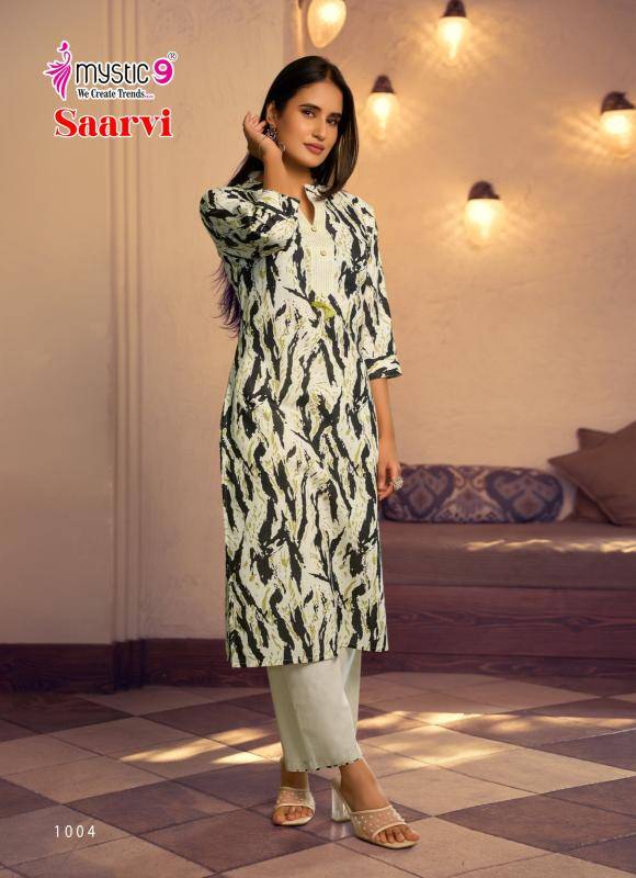 Mystic9 saarvi vol 1 coord set Latest kurti collections wholesale Mumbai